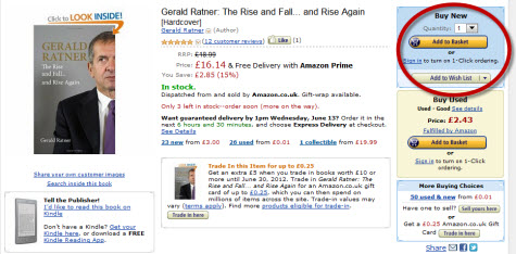 Gerald Ratner On Amazon