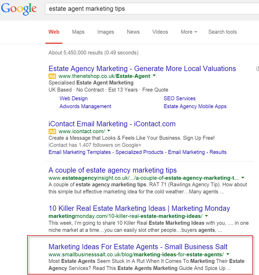 Estate Agent Marketing Tips Google Search Results