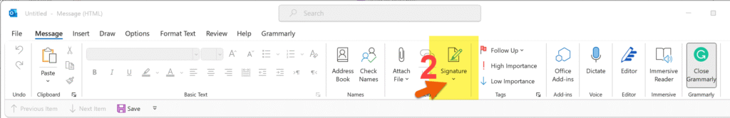 Selecting Your Outlook Email Template